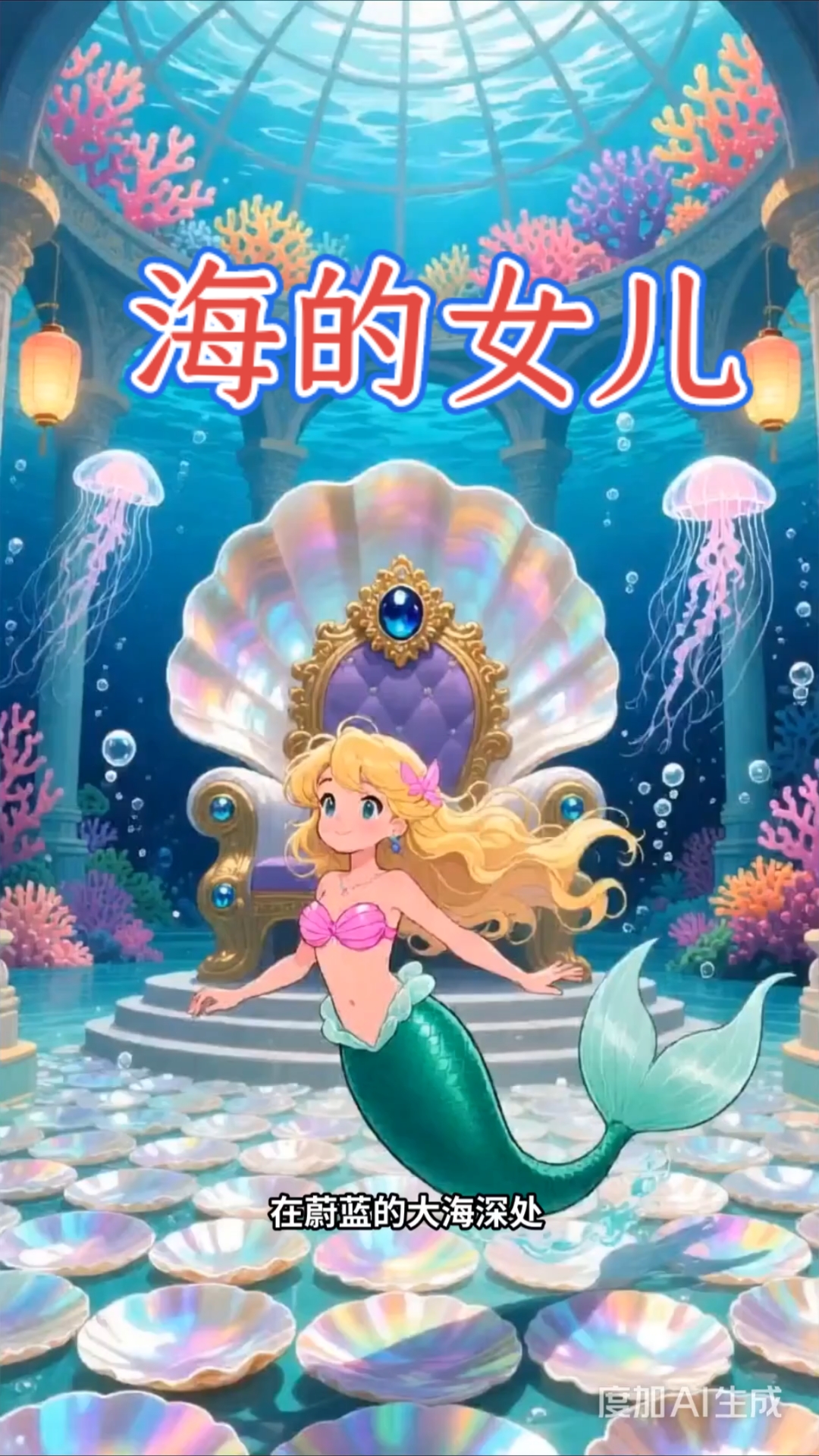 小美人鱼为爱化泡沫，善良终获永恒灵魂#安徒生童话#善良的公主#正能量