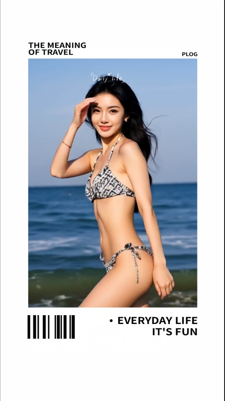 鲨鱼小姐姐比基尼泳装穿搭