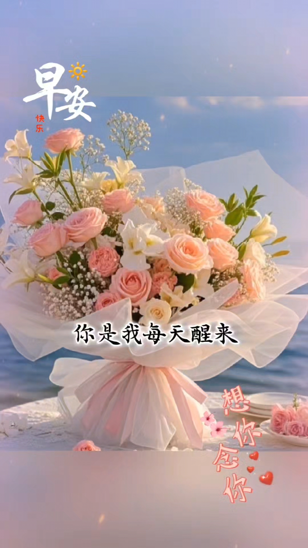早上好亲爱的你是我日复一日的想念,朝朝暮暮的念想