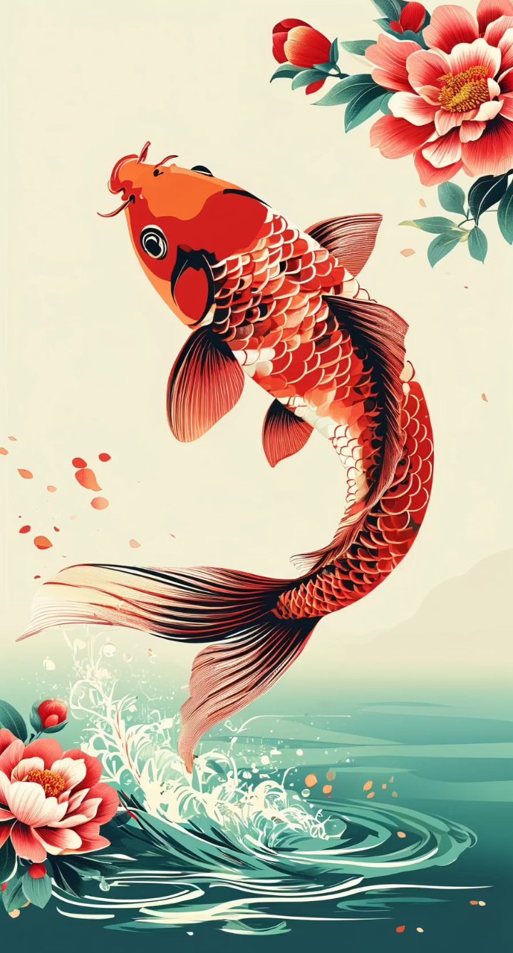 #壁纸#年年有鱼#好运连连