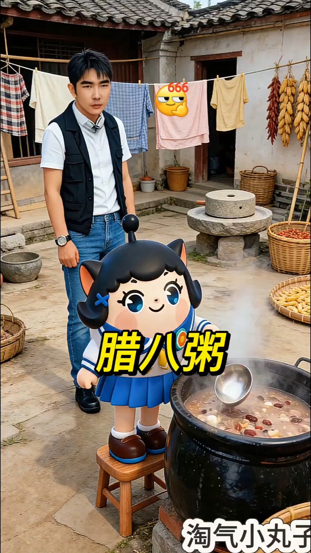 蛋仔派对：鸡块妹熬腊八粥太好喝了