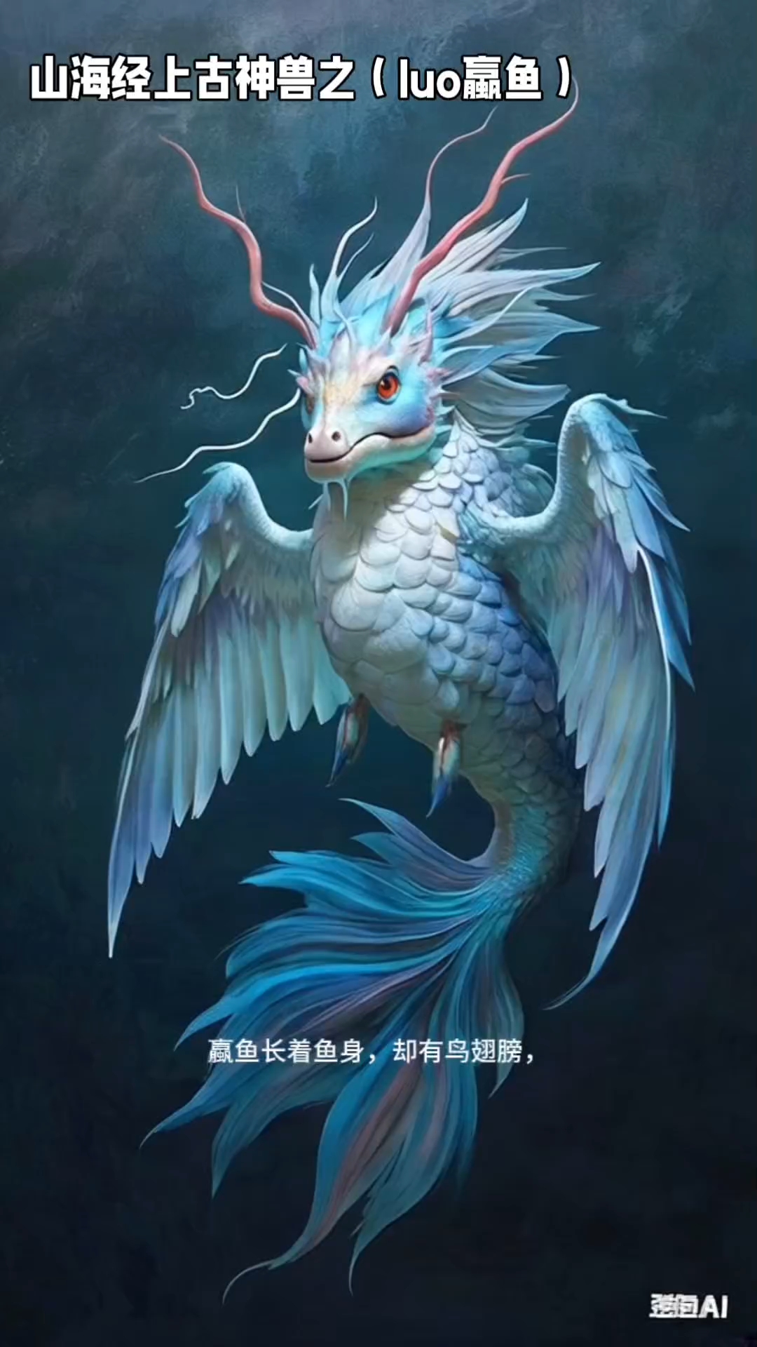 有故事称蠃鱼因对飞鸟的思念感动天帝而被赐予翅膀,赋予其