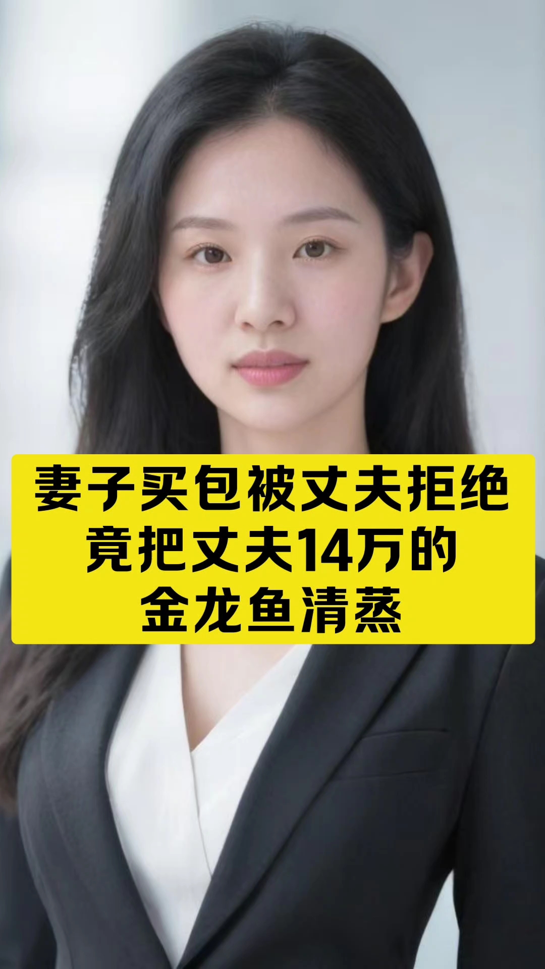 妻子买包被丈夫拒绝,竟把丈夫14万的金龙鱼清蒸