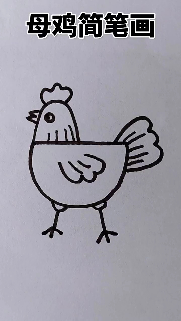 公鸡简笔画