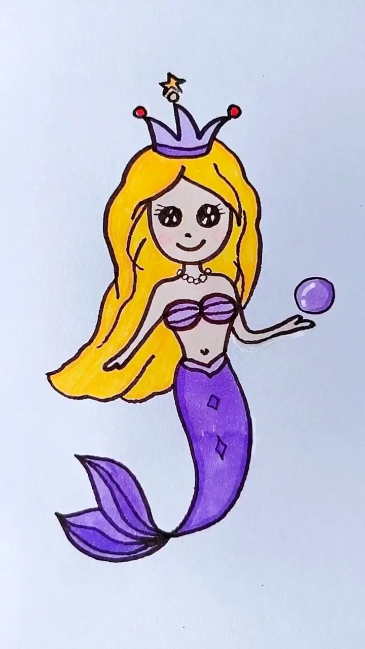 美人鱼简笔画