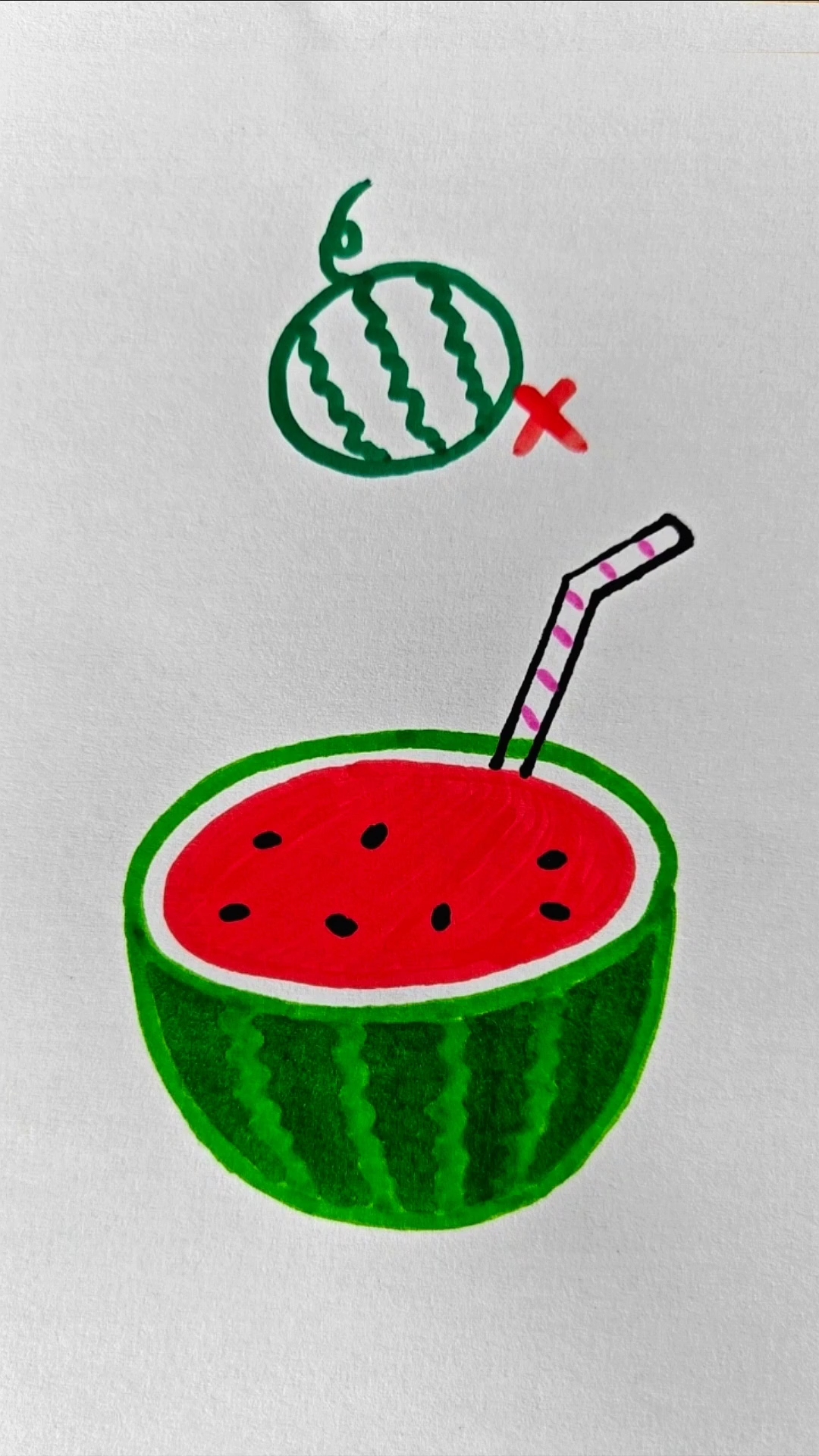 西瓜简笔画