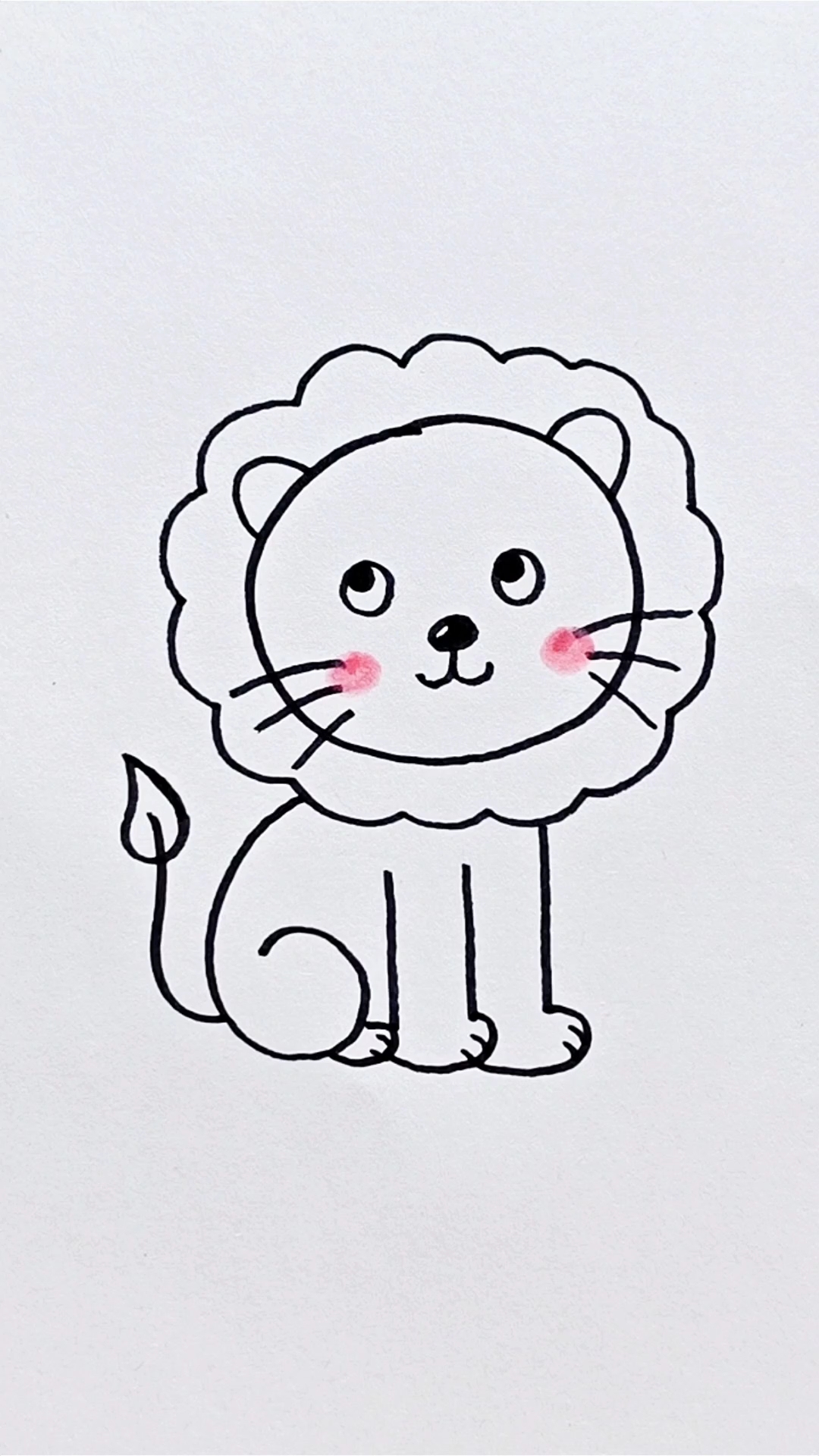 简单易学的狮子简笔画