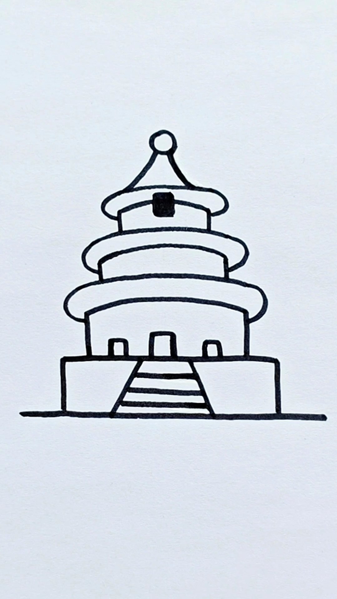天坛简笔画