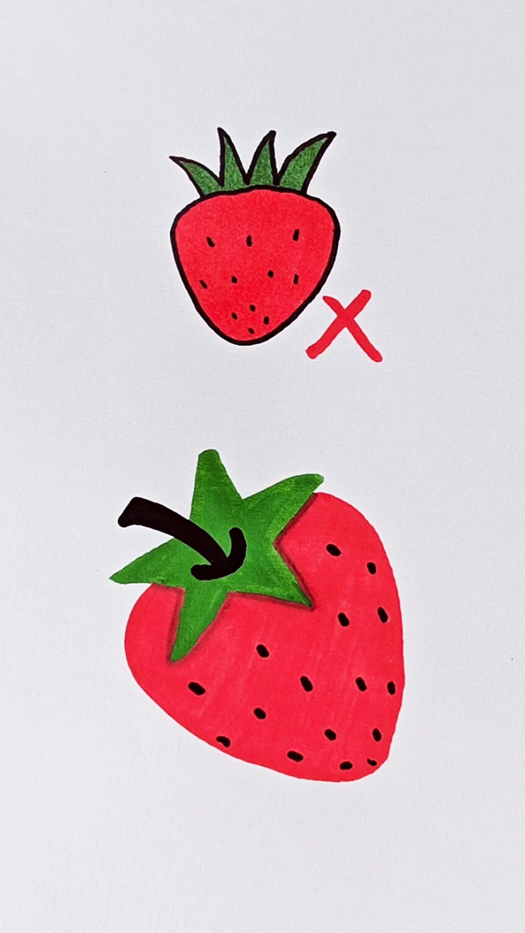 有手就会画的草莓简笔画