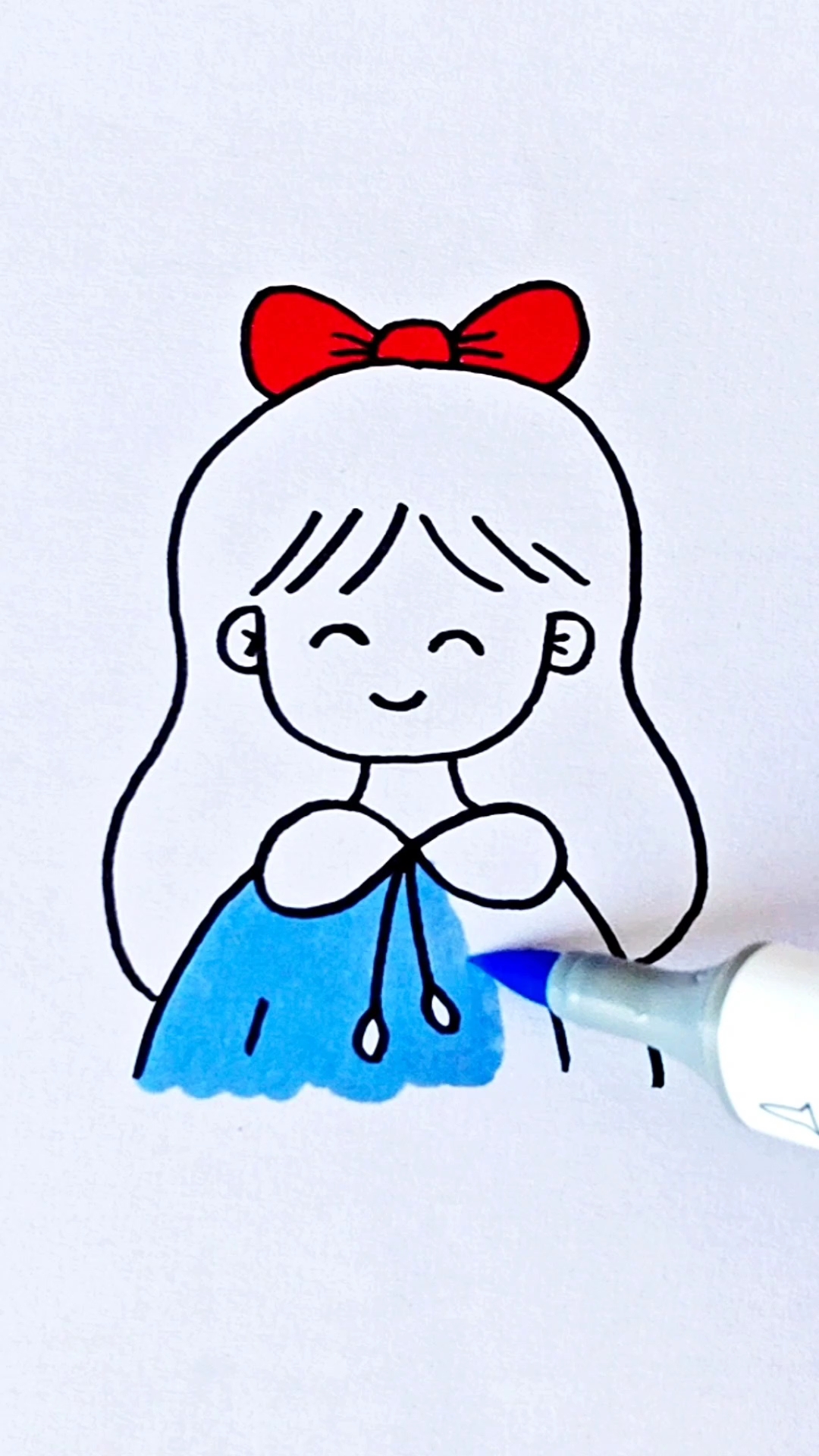 简单易学的小女孩简笔画