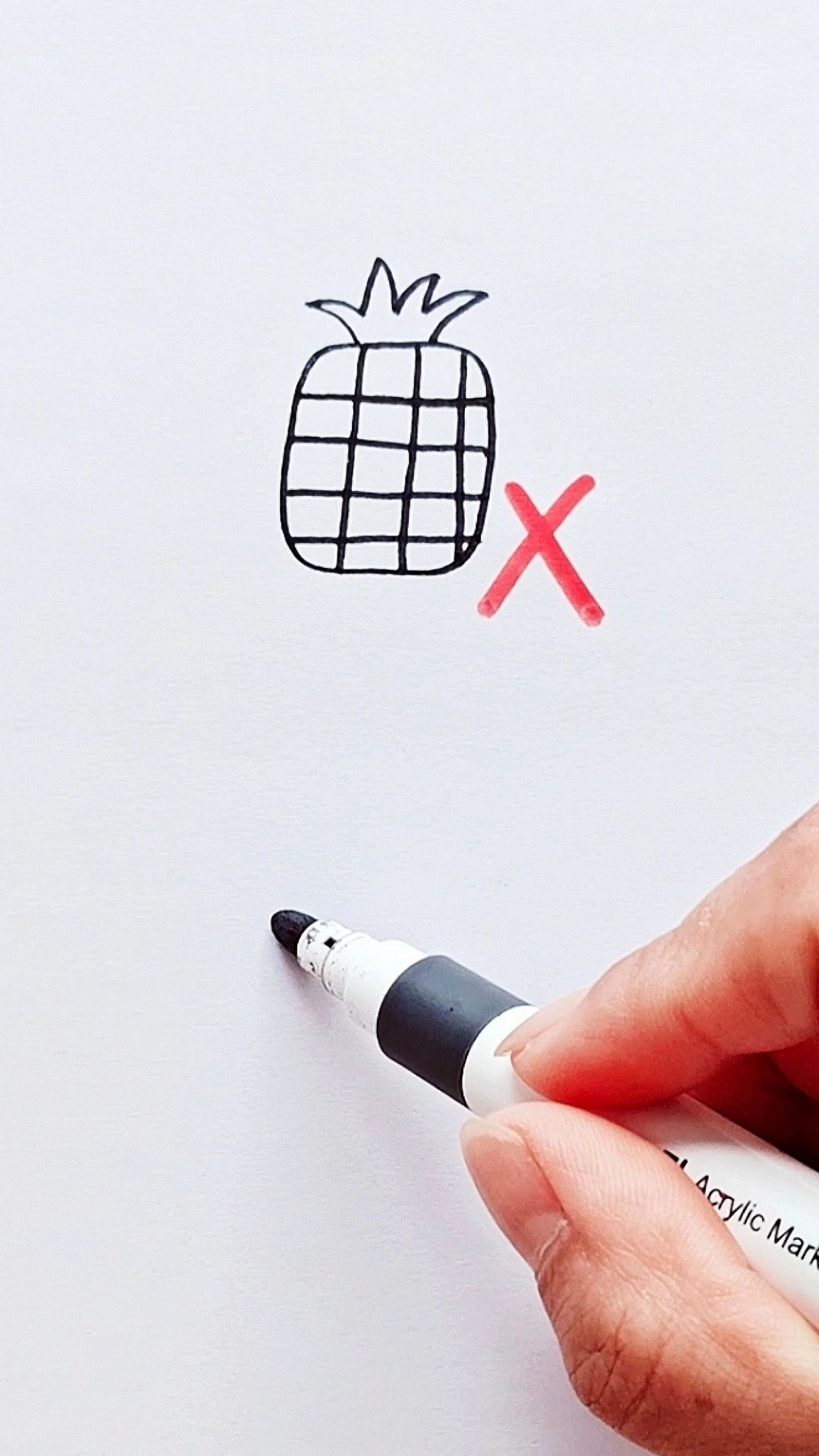 简单又好看的菠萝简笔画