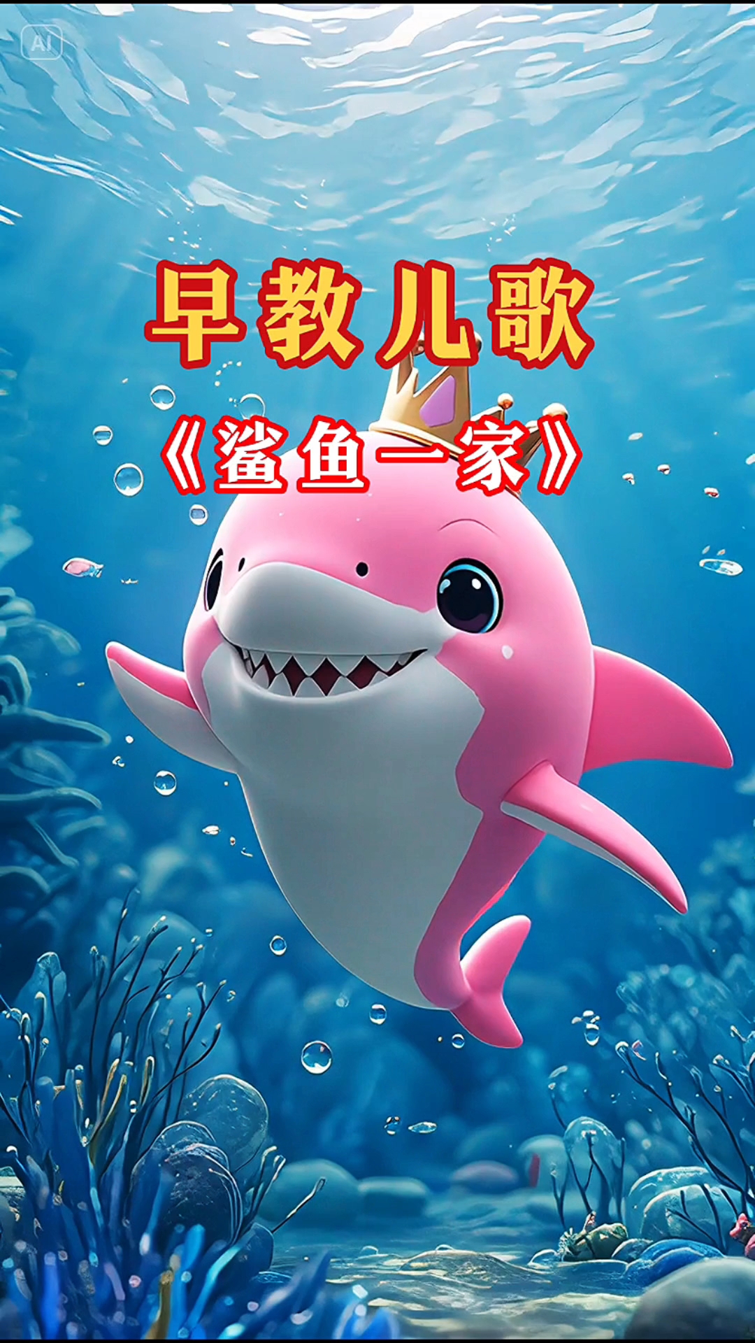 早教儿歌:鲨鱼一家