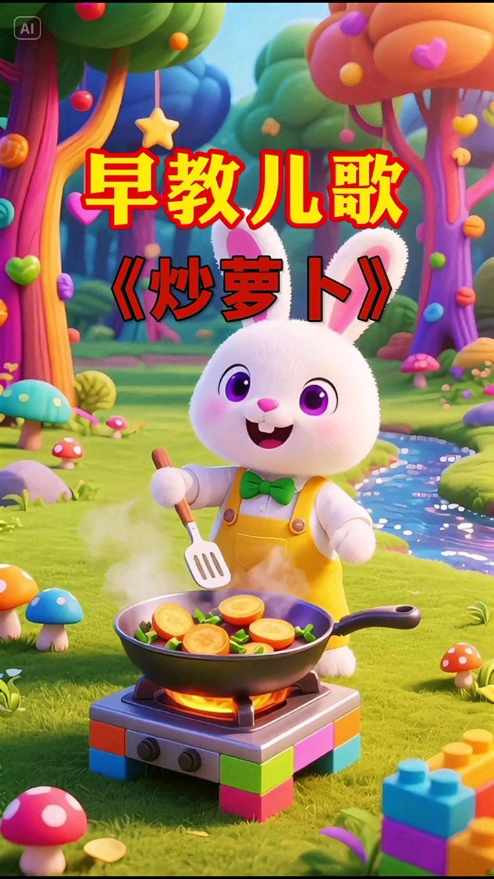儿歌连续播放:《炒萝卜》+《三只小熊》