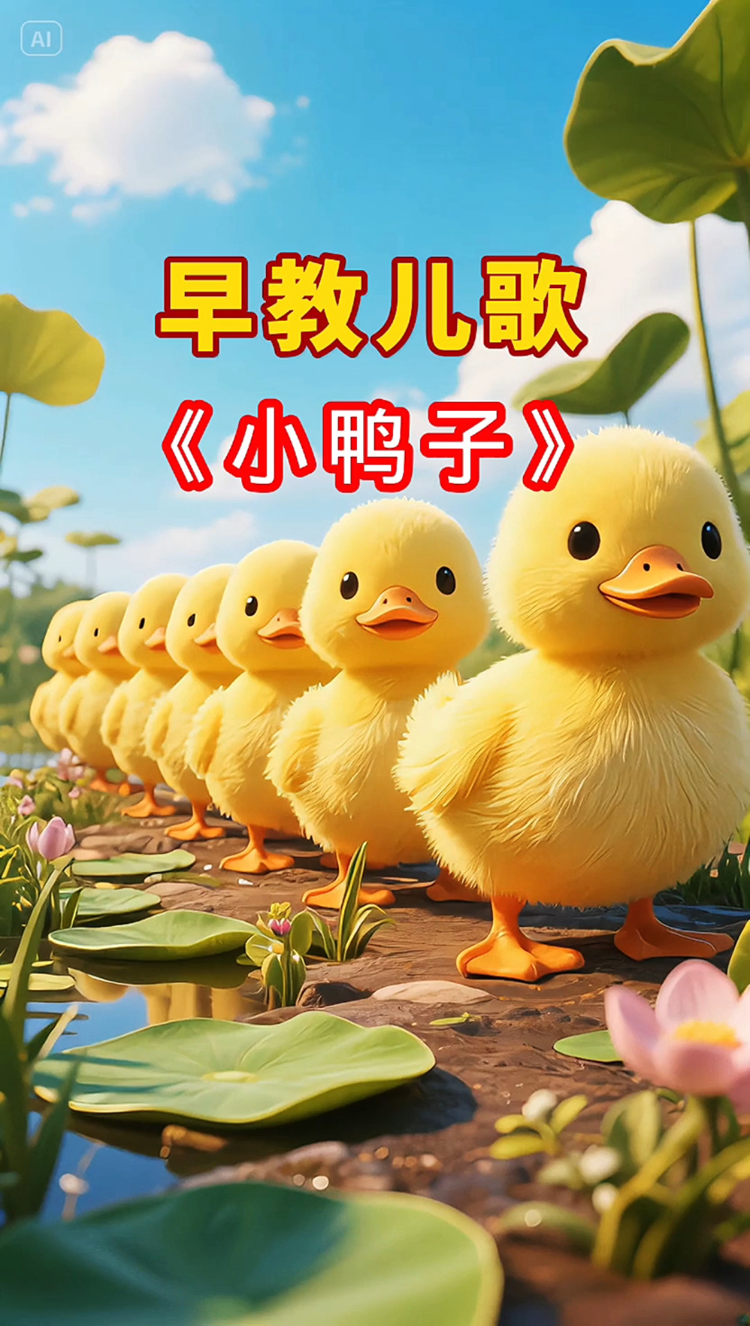 早教儿歌:小鸭子一身黄