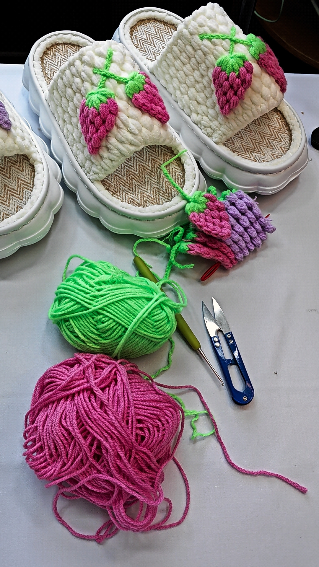 草莓鱼嘴拖鞋教程第四集