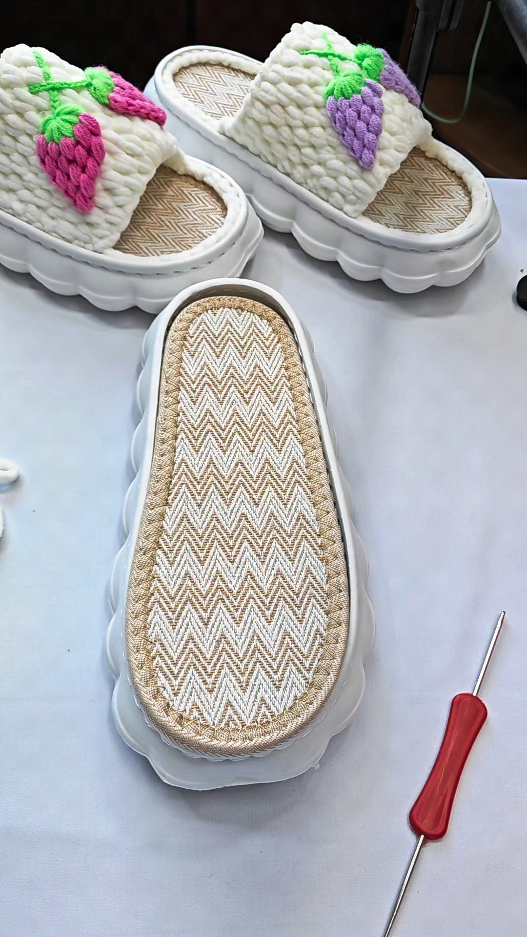 草莓鱼嘴拖鞋教程第一集