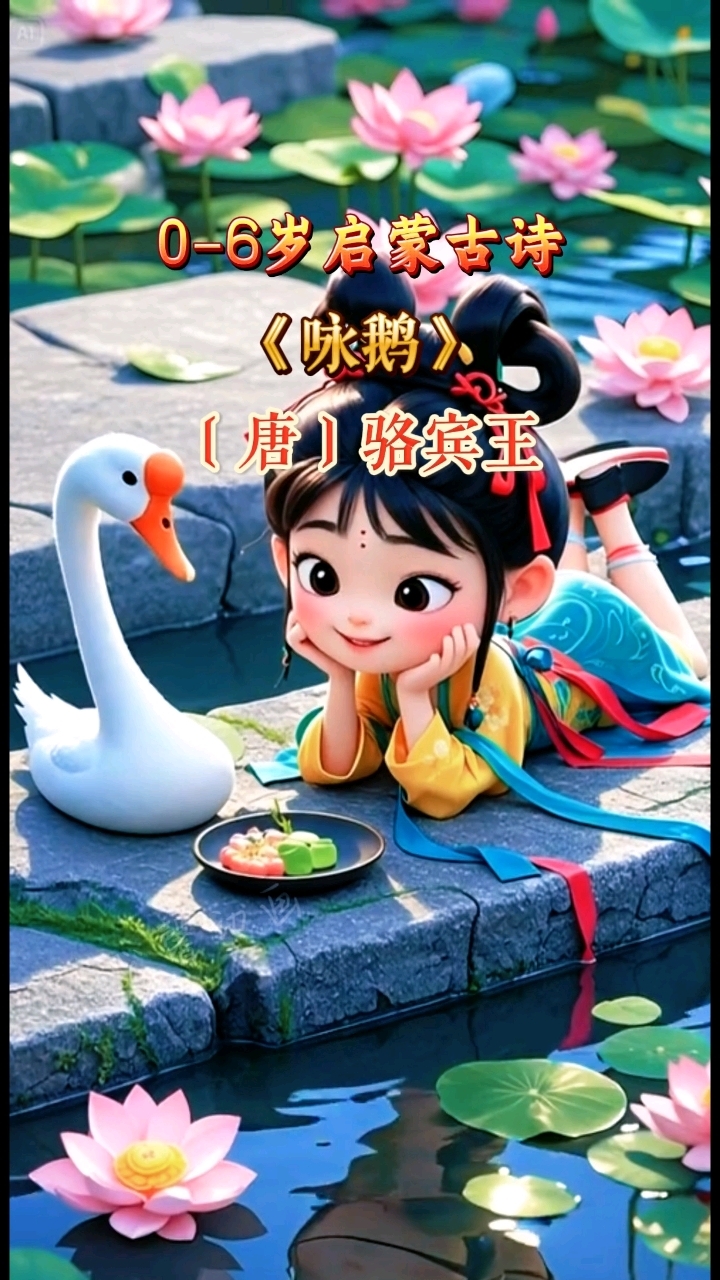 用动画的形式让孩子理解古诗!《鹅》鹅鹅鹅,曲项向天歌