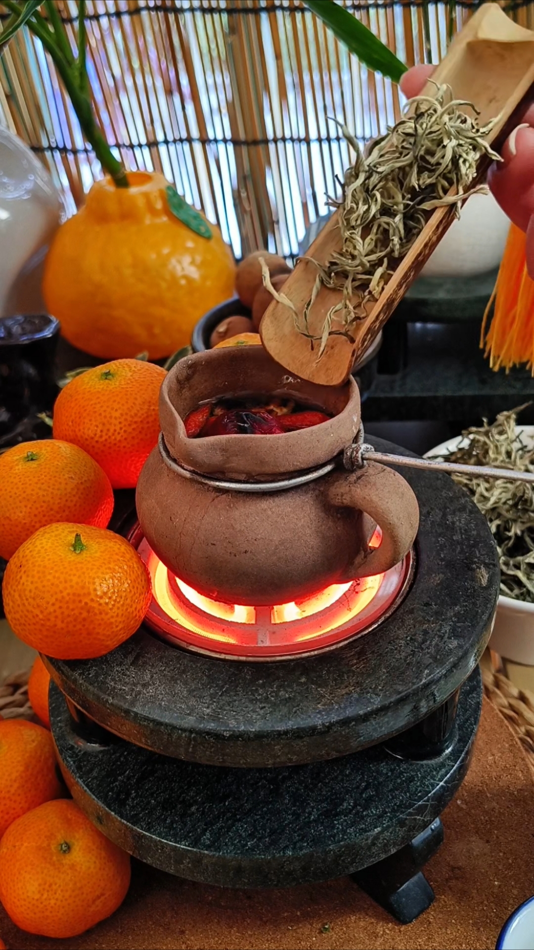 围炉煮罐罐茶，惬意的下午茶时光#甘肃罐罐茶