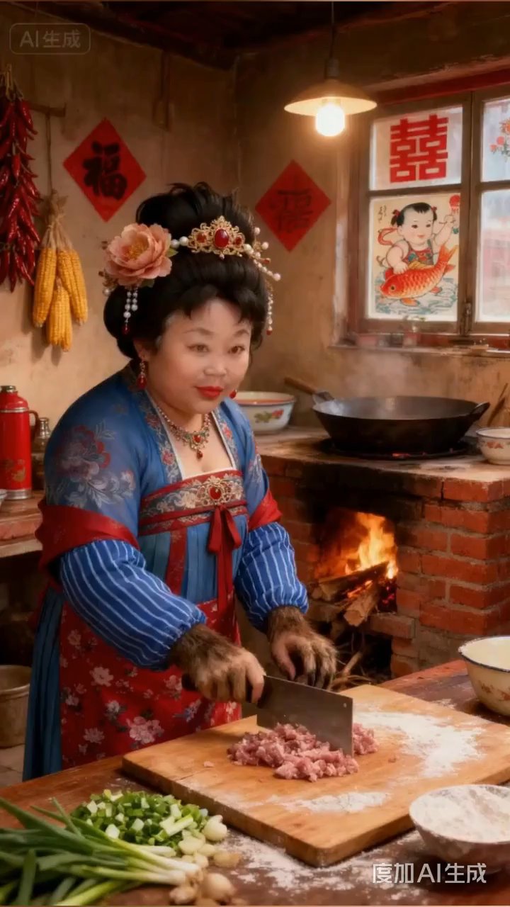贵妇包饺子