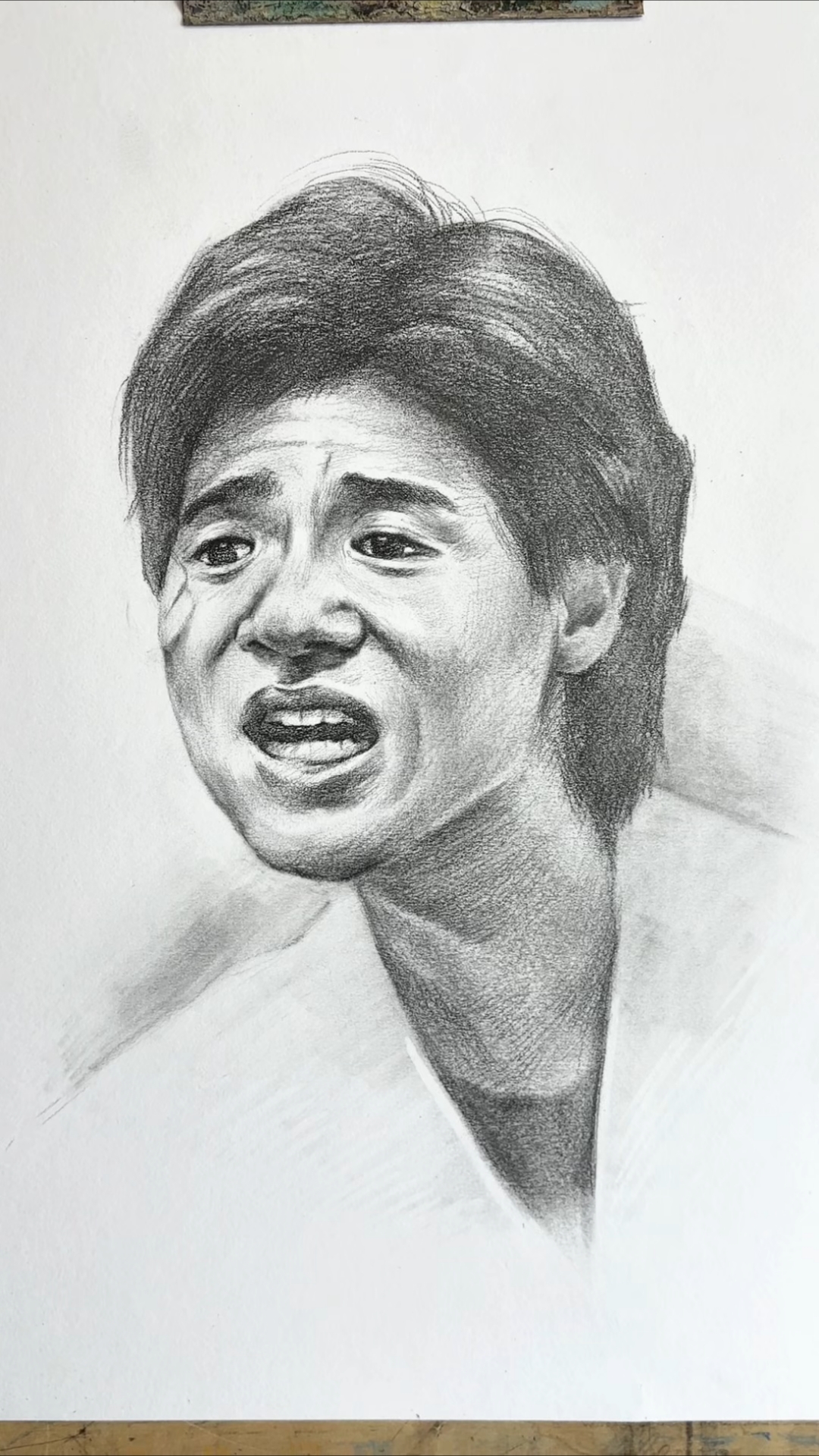 素描肖像过程#素描头像 #人物肖像 #绘画过程分享