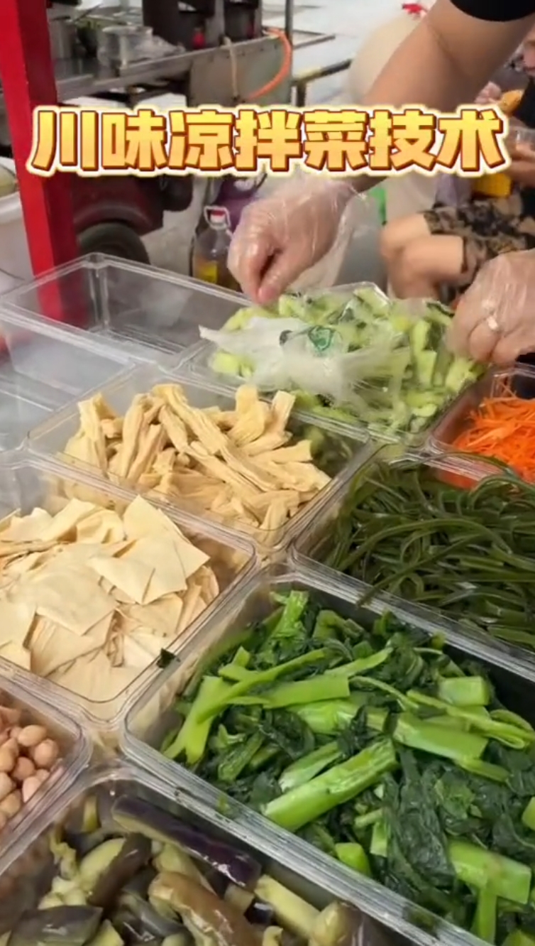 中国大厨刘全刚四川地摊凉拌菜摆摊技术 48元。