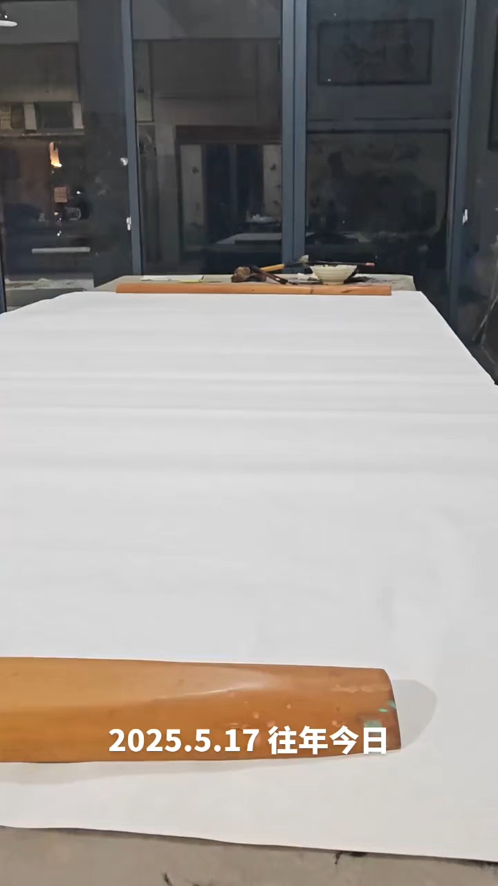 陈宗水一笔画马到成功创作中