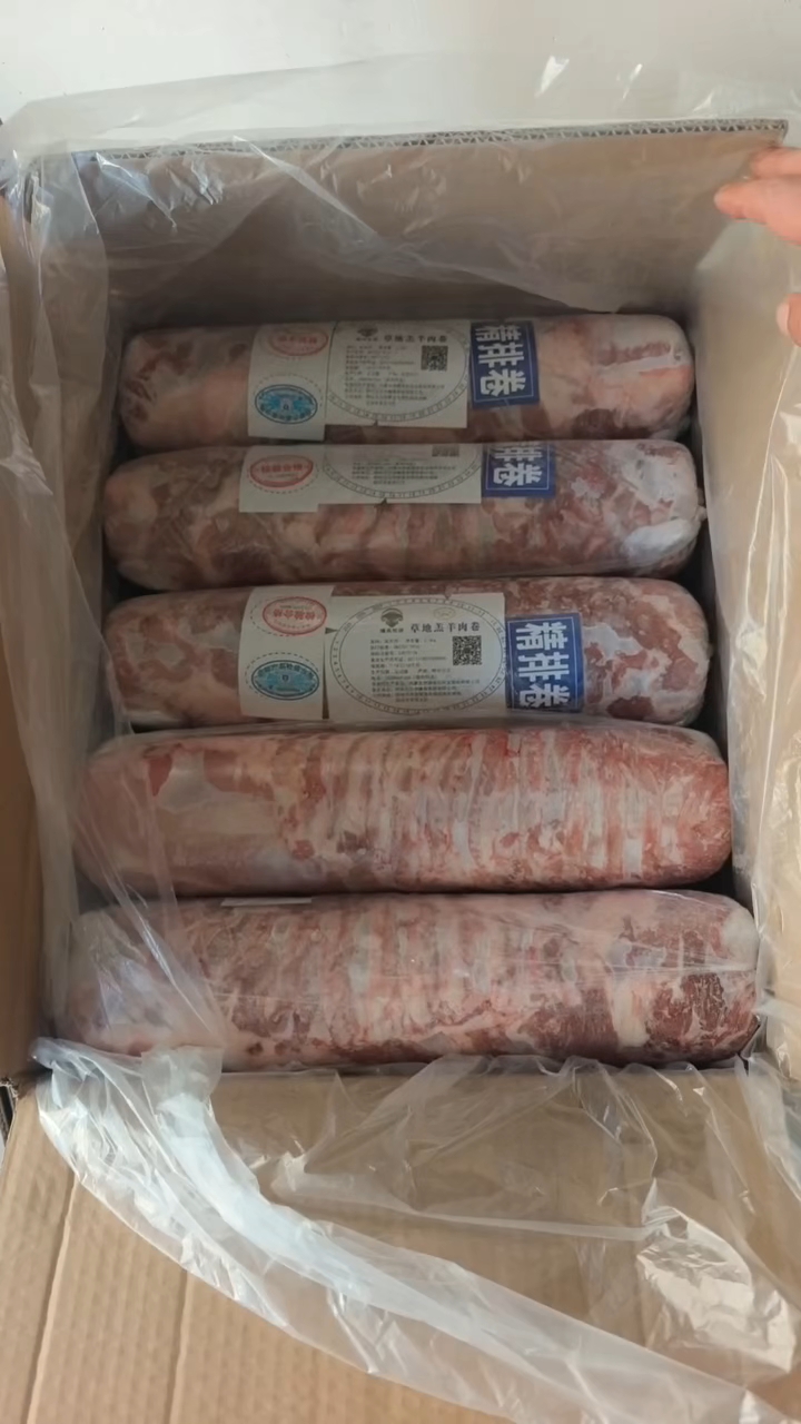 呼伦贝尔天然牛羊肉，西旗羔羊肉卷，屠宰场一手货源