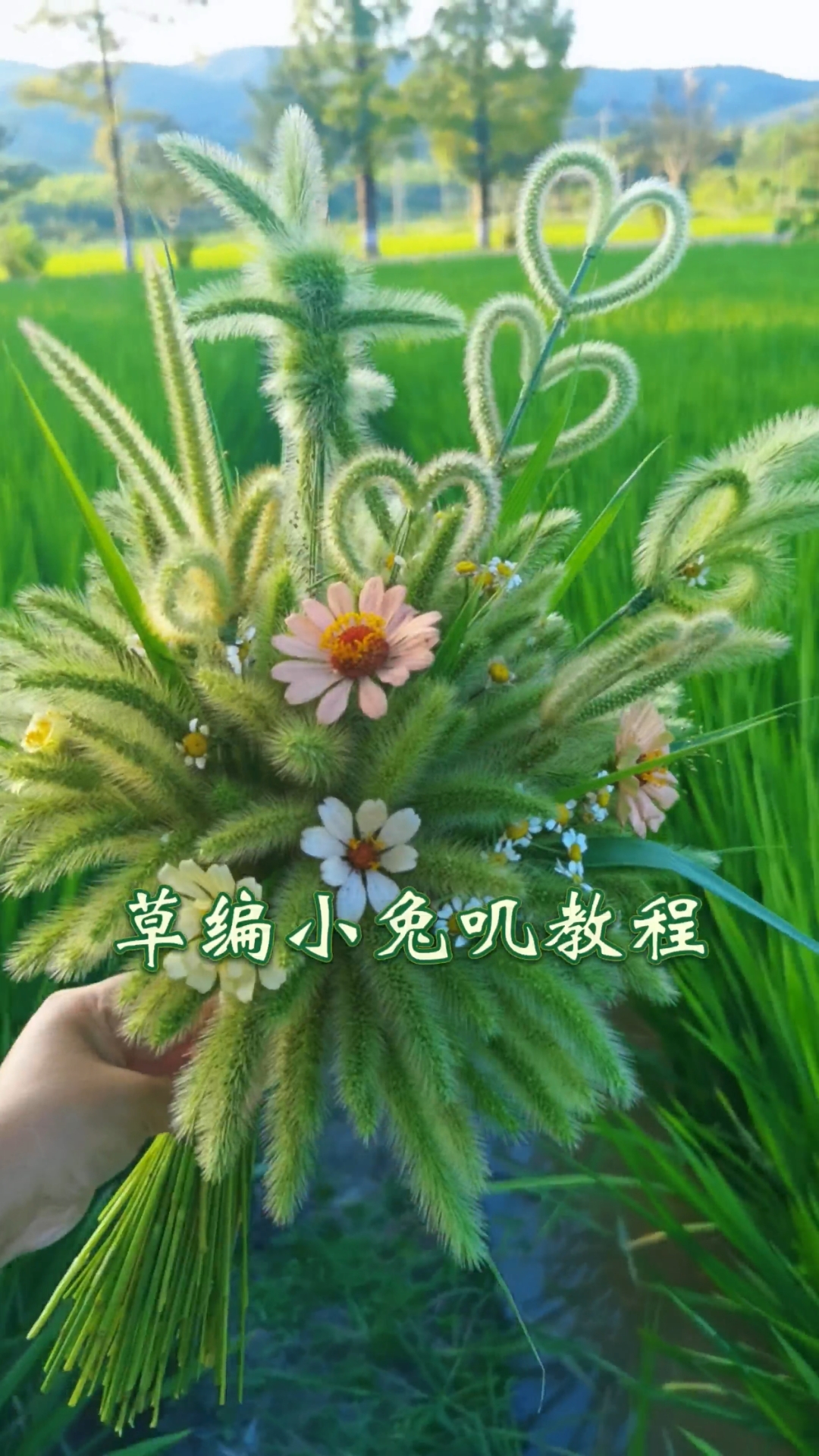 草编小兔子教程