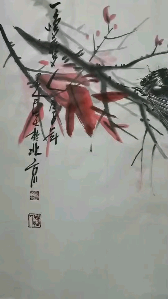 中国画蝉第一人,北派山水,画鹰第一人柳平教授:作品欣赏