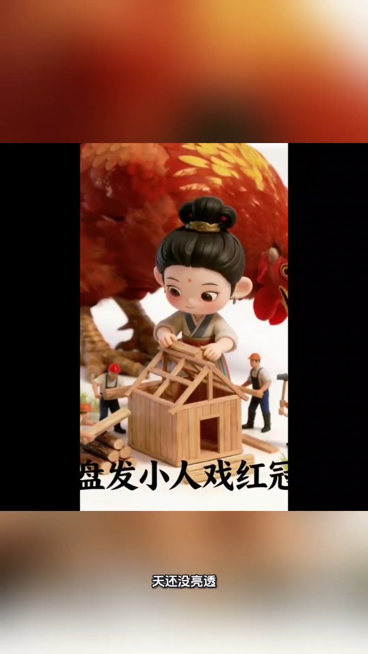 乡村清晨,公鸡打鸣唤醒甜梦