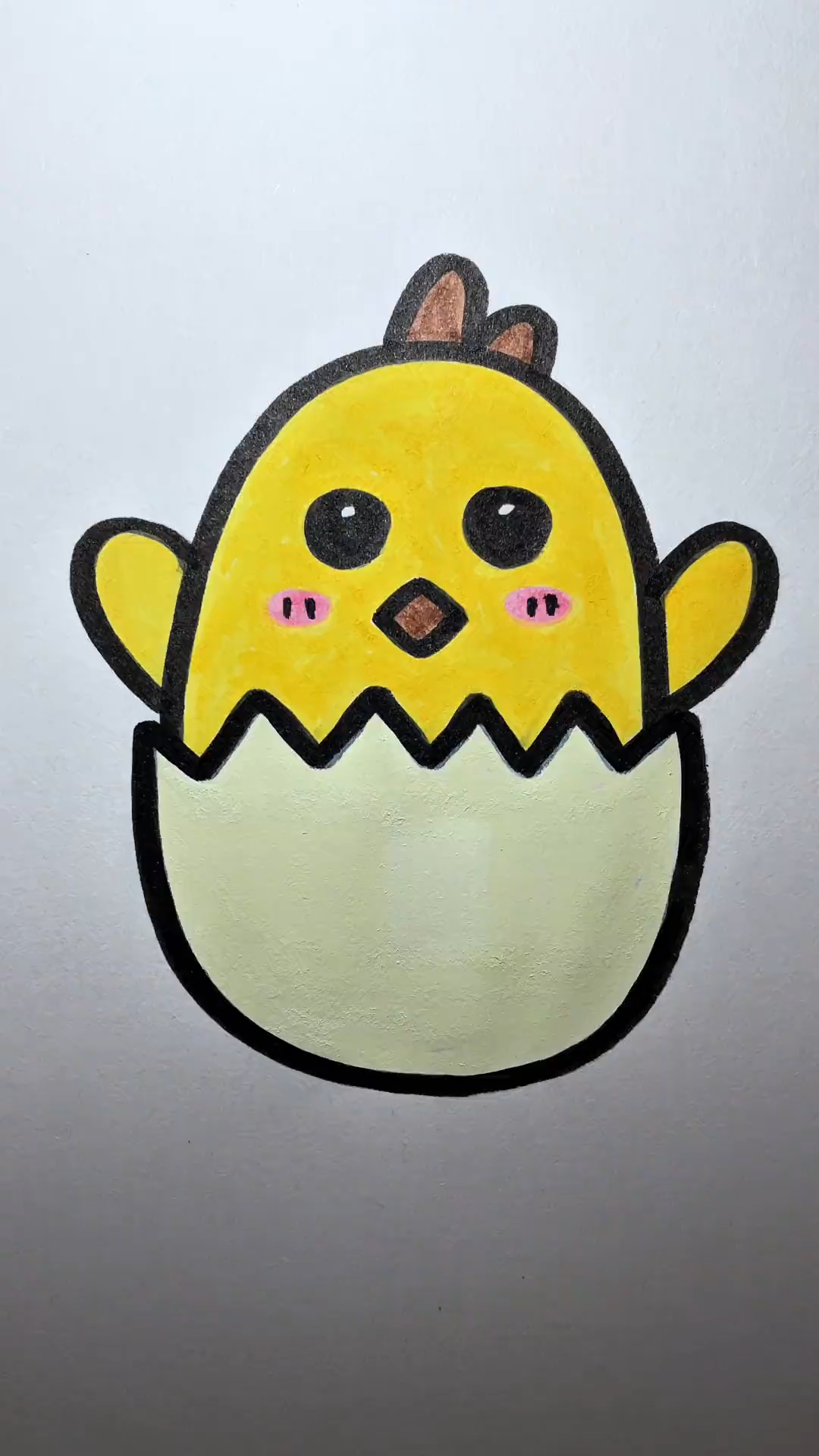 一起画可爱小鸡仔吧！