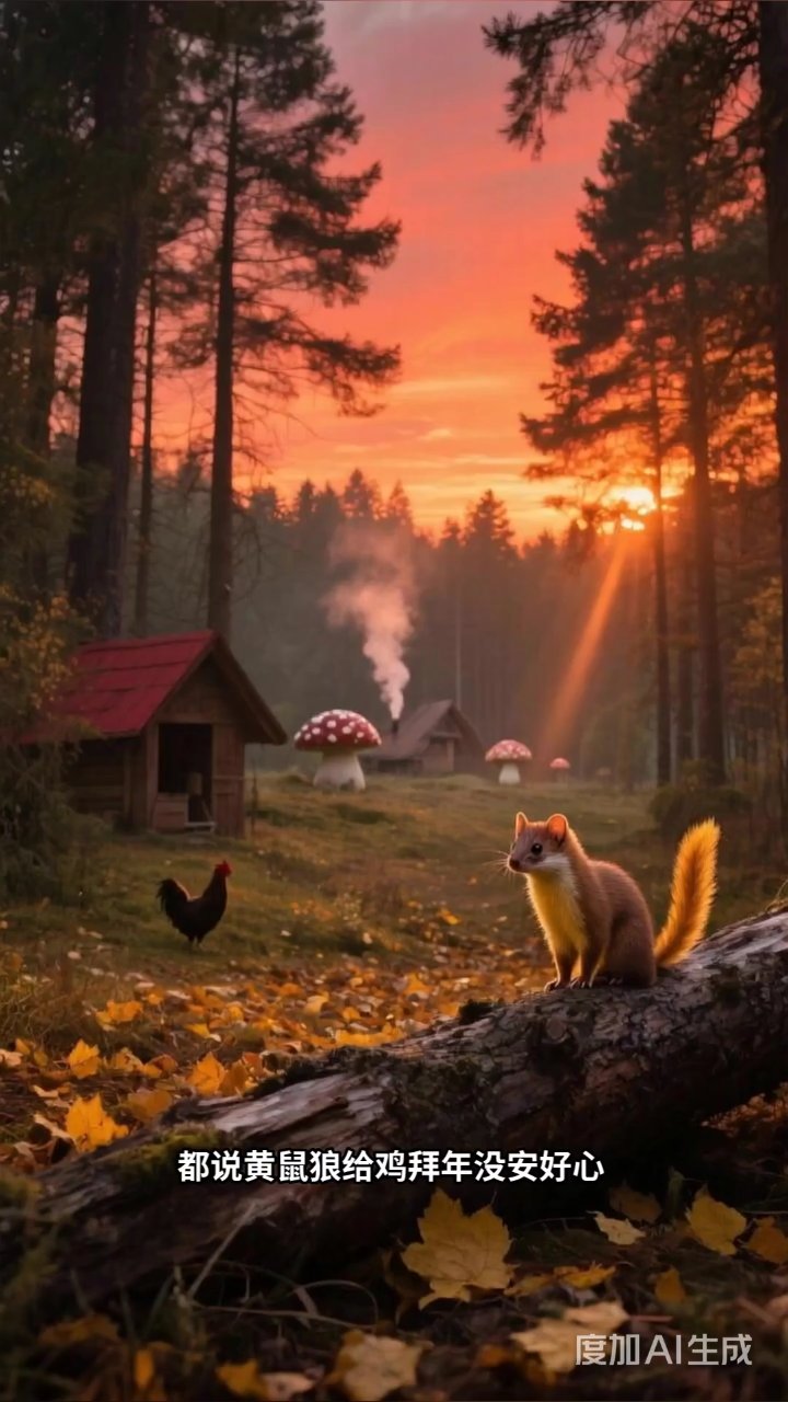 黄鼠狼假意拜年送野果，鸡妈妈识破诡计赶出门