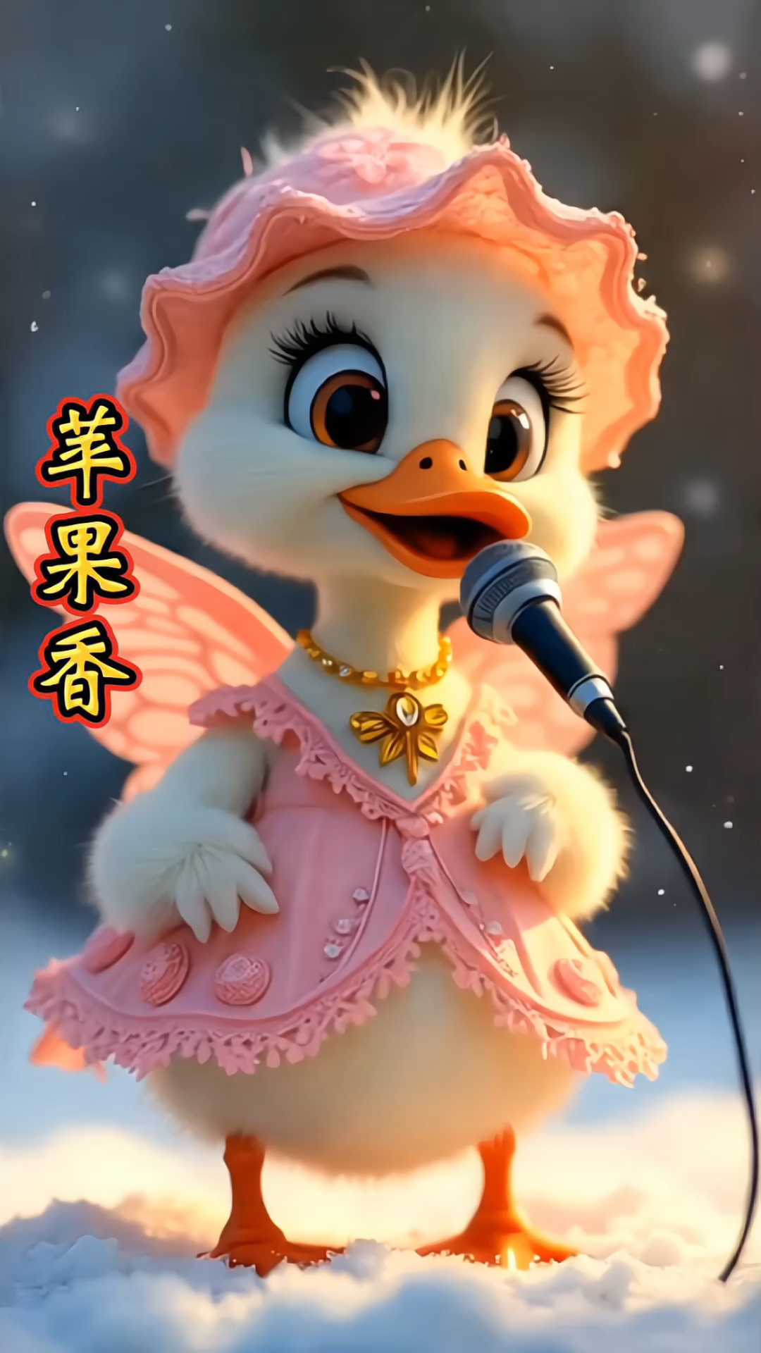 爱能可爱的小鸭子唱歌跳舞《苹果香》