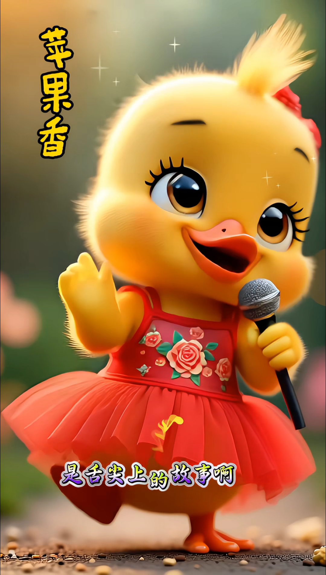 呆萌可爱的小鸭子唱歌跳舞来了