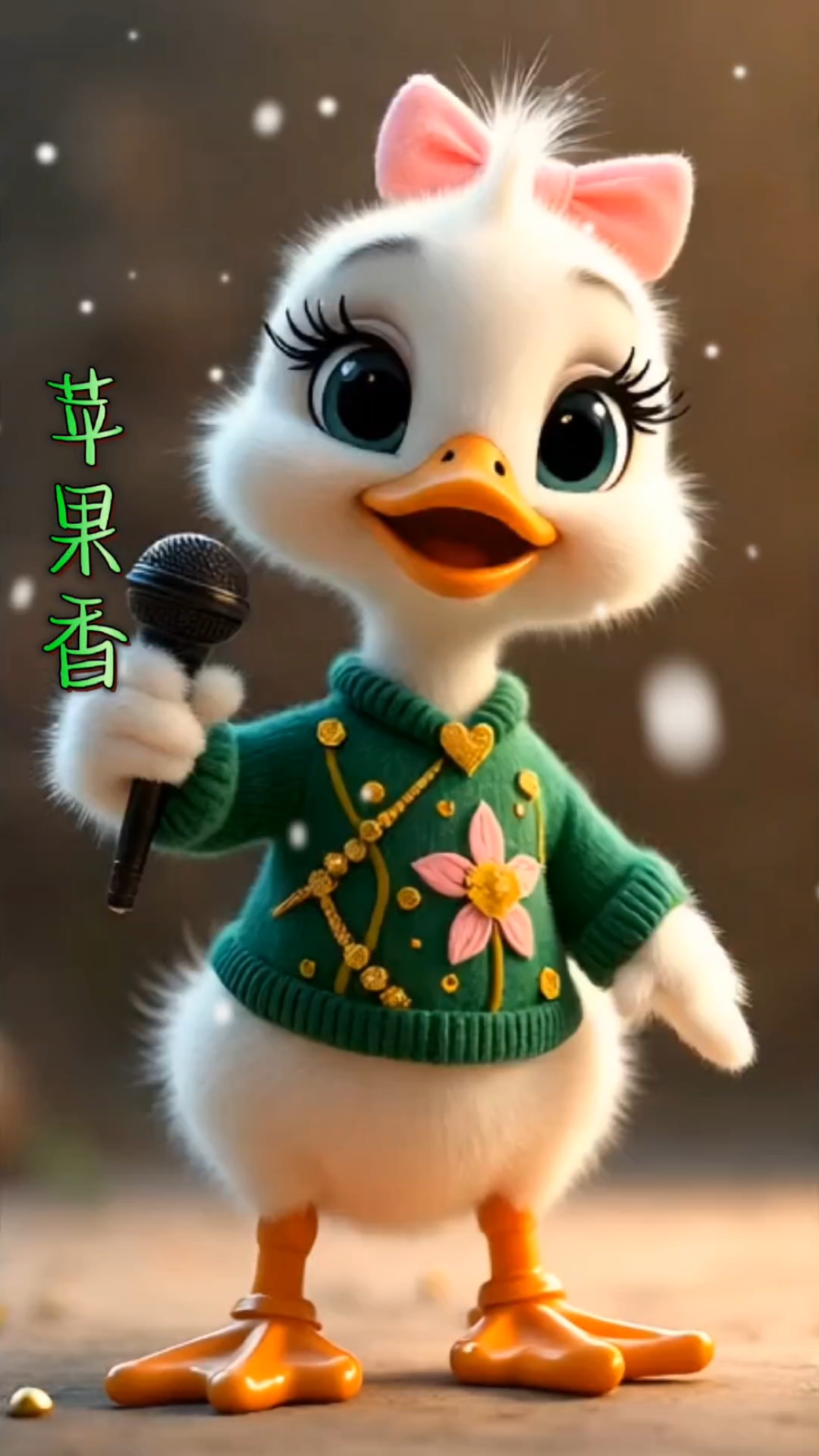 呆萌可爱的小鸭子唱歌跳舞来了