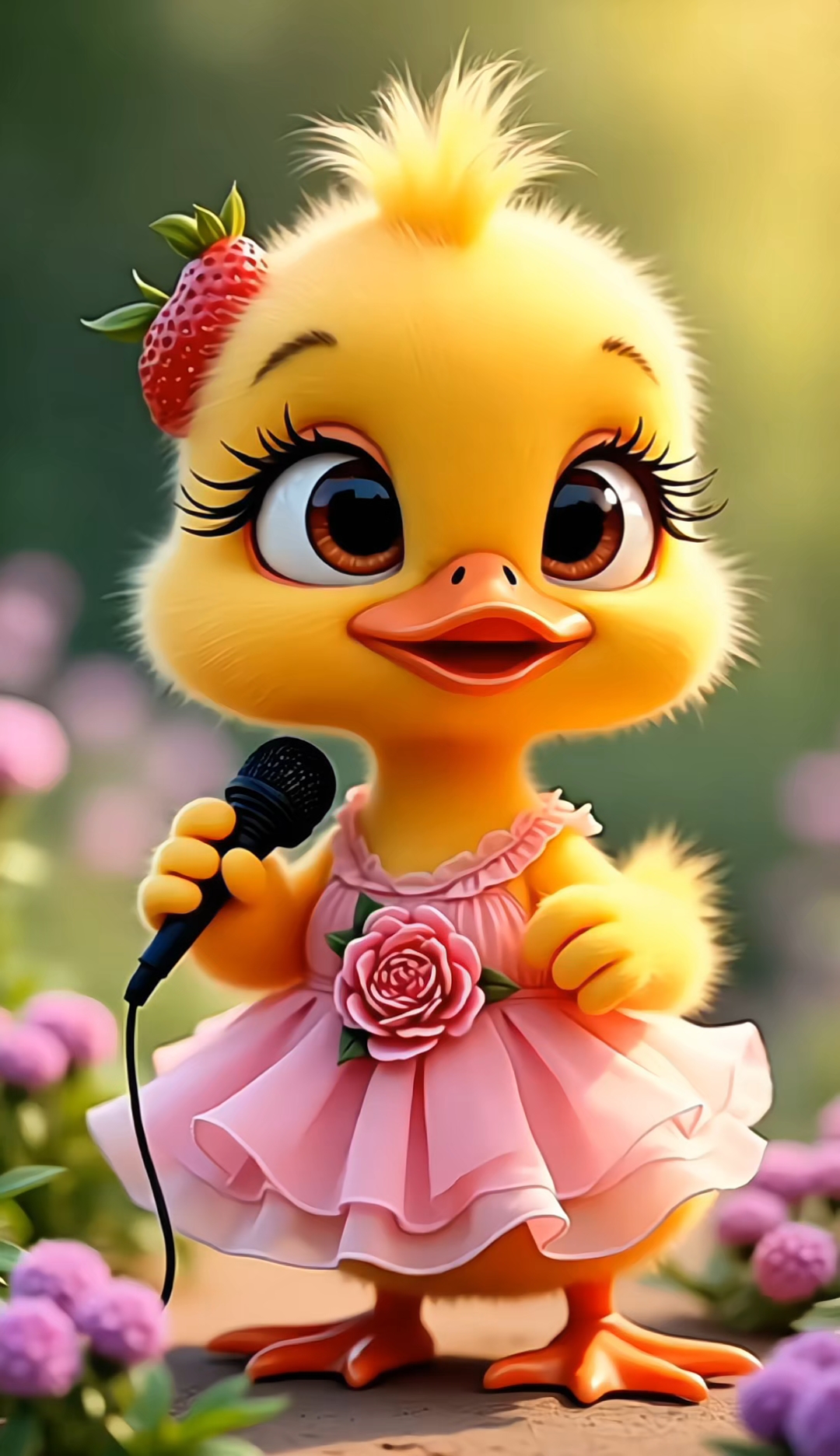 呆萌可爱的小鸭子来咯