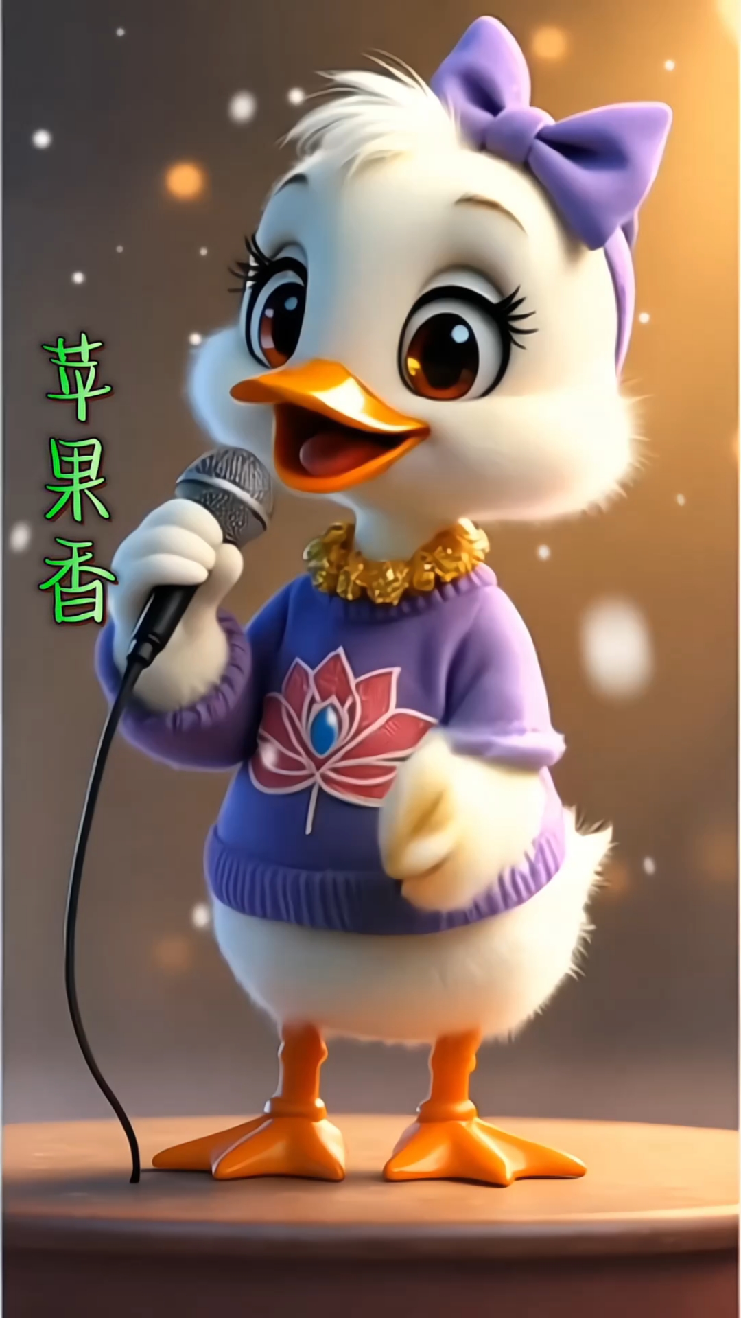 呆萌可爱的小鸭子唱歌跳舞来了