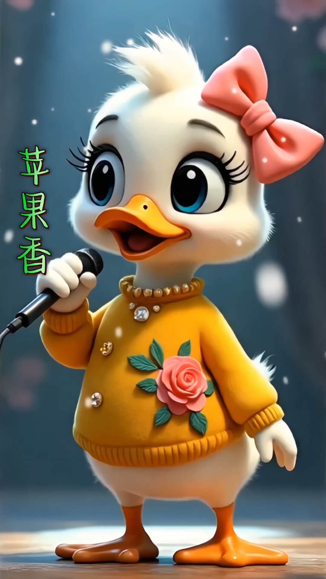 呆萌可爱的小鸭子唱歌跳舞来了