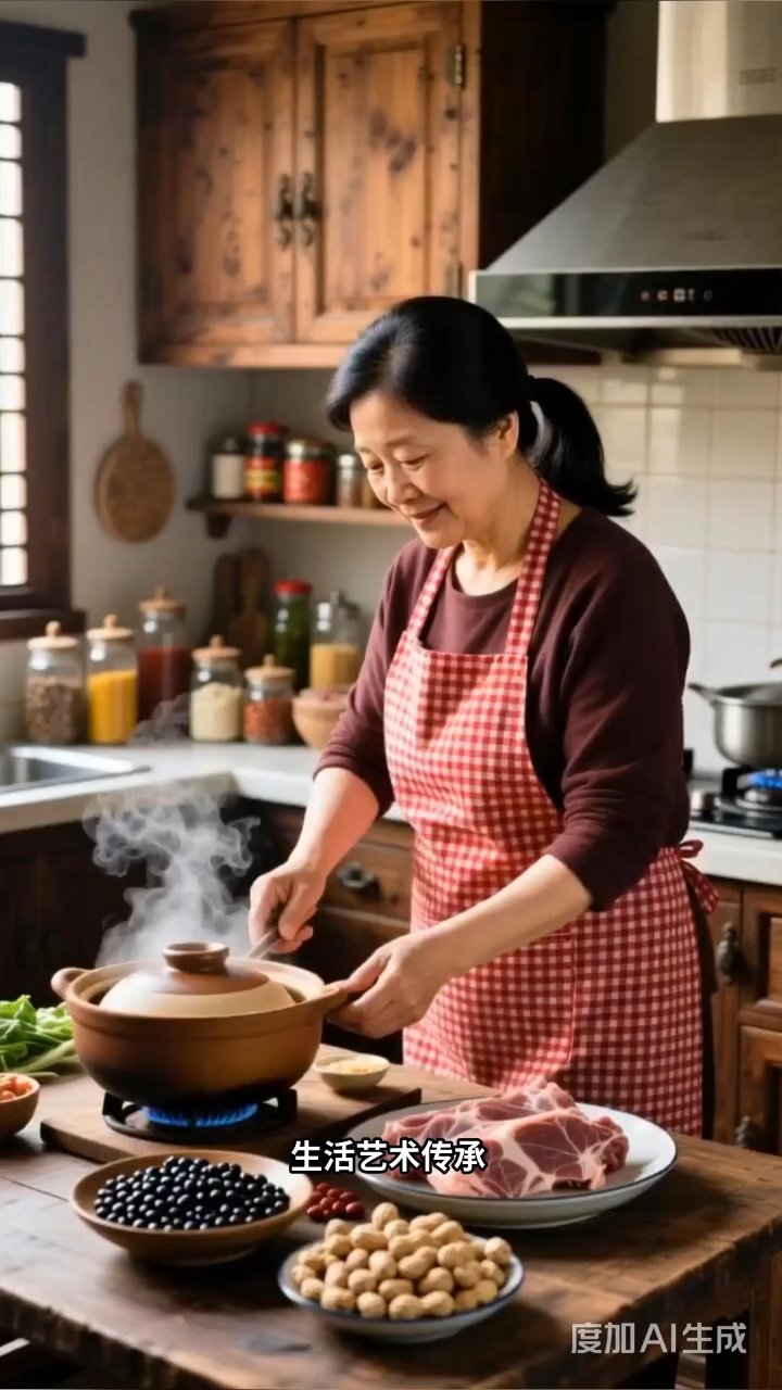 砂锅慢炖三小时，黑豆花生羊肉汤暖胃又暖心