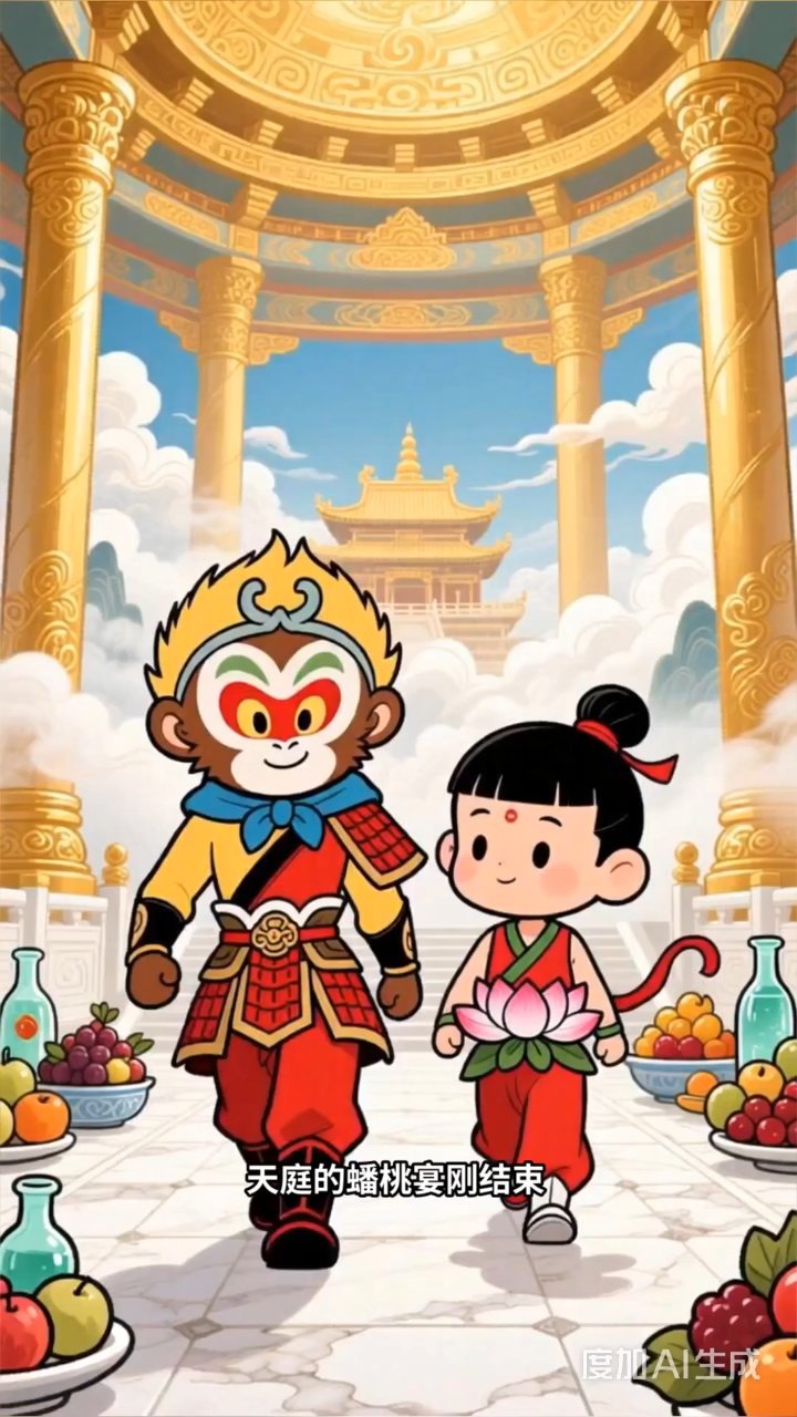 孙悟空哪吒凡间涮火锅，不打不相识的兄弟情