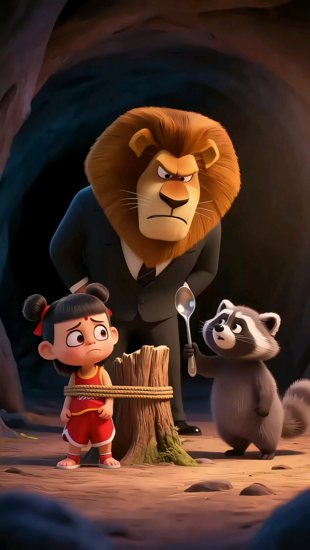 小浣熊救了小朋友