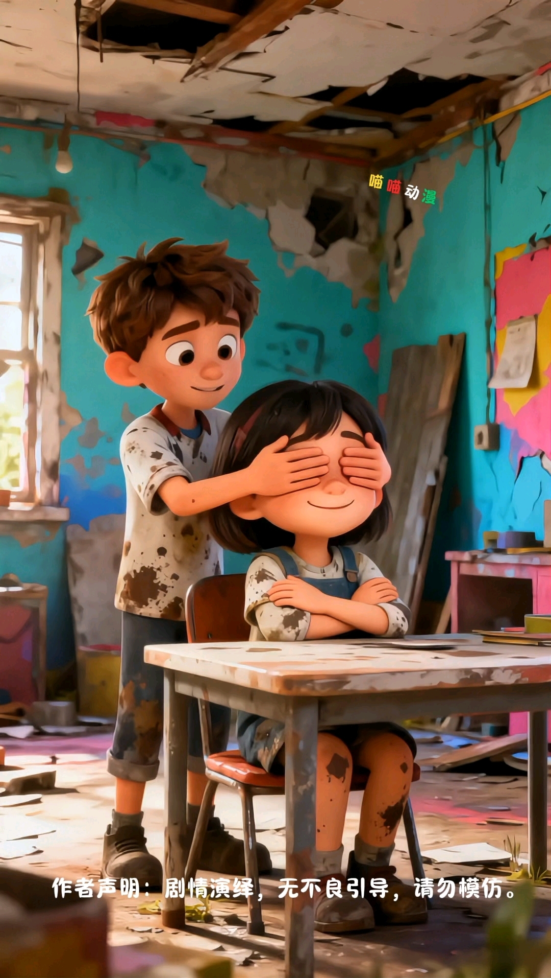 哥哥给妹妹做了生日蛋糕