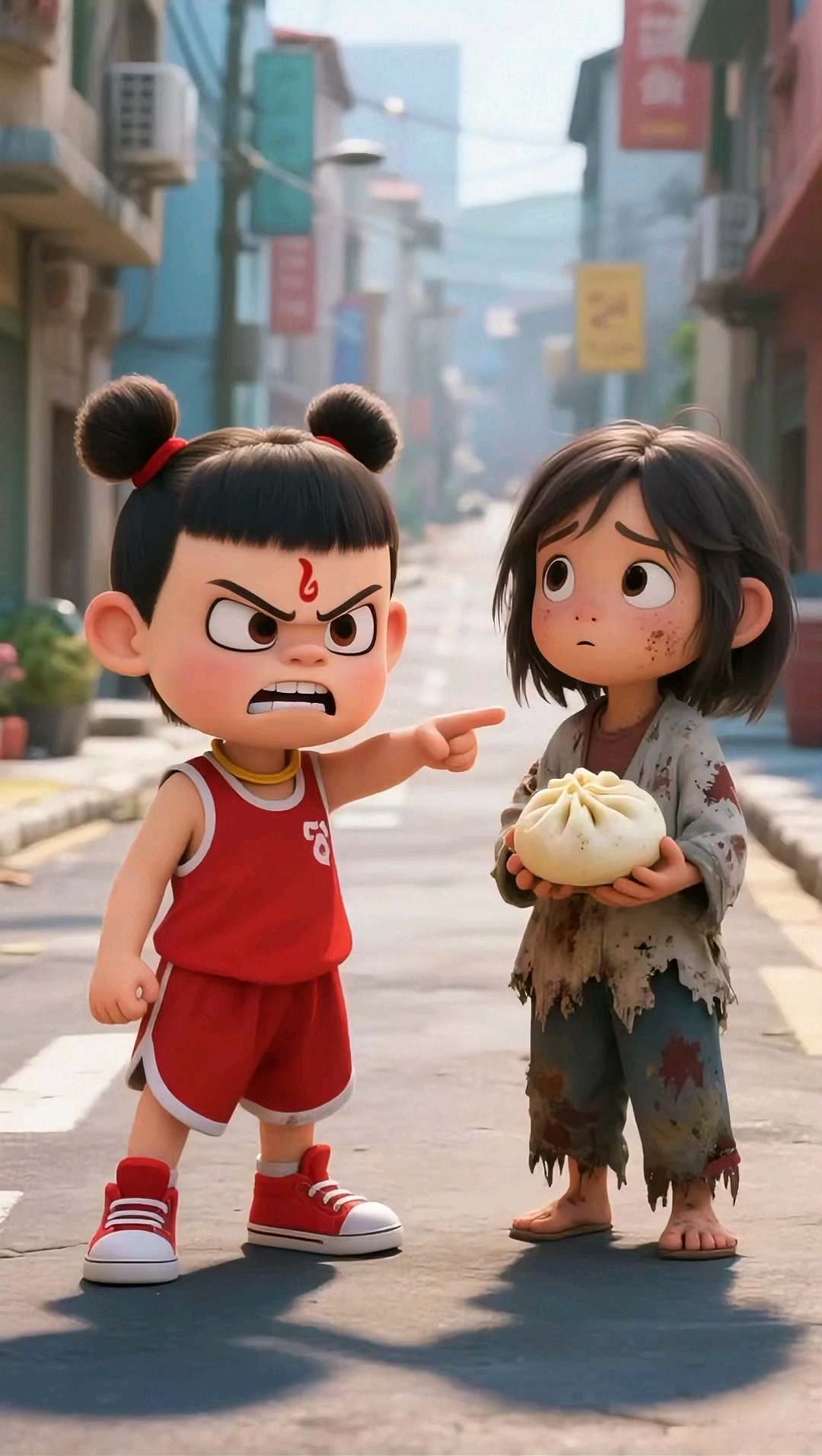 小姑娘想吃包子