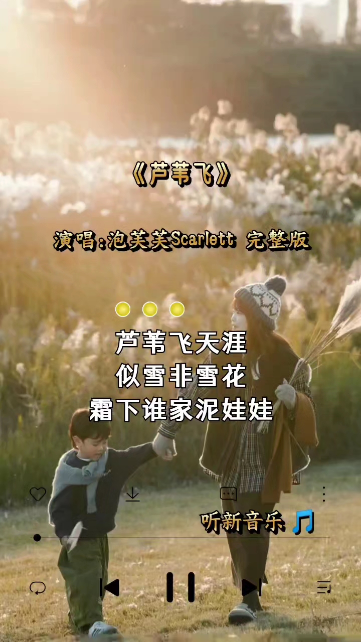 芦苇飞 完整版 泡芙芙 人都像芦苇飞天涯脆弱但关上了嘴巴漂完