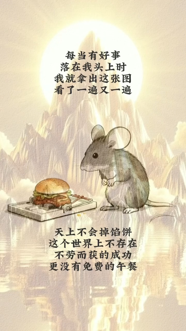 天下没有免费的午餐，也没有不劳而获的幸福