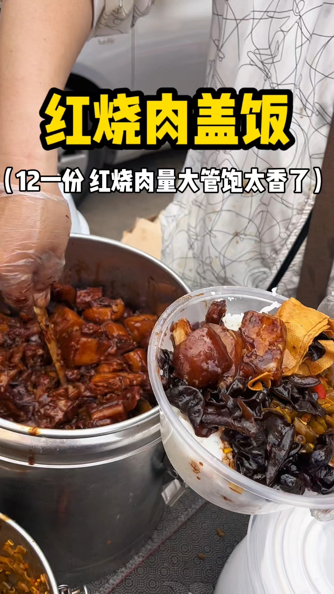东北街头红烧肉盖饭 12一份 红烧肉量大管饱太香啦