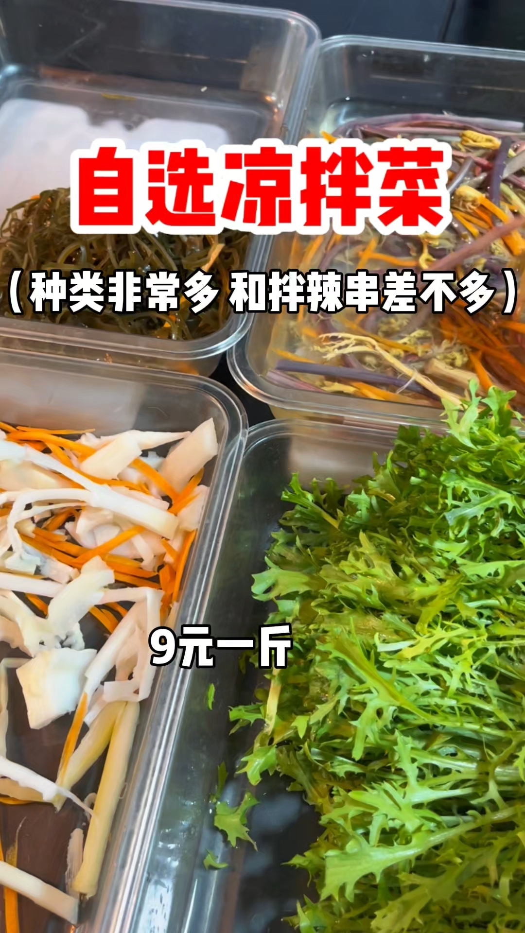 东北街头自选凉拌菜 种类非常多 和拌辣串口感差不多
