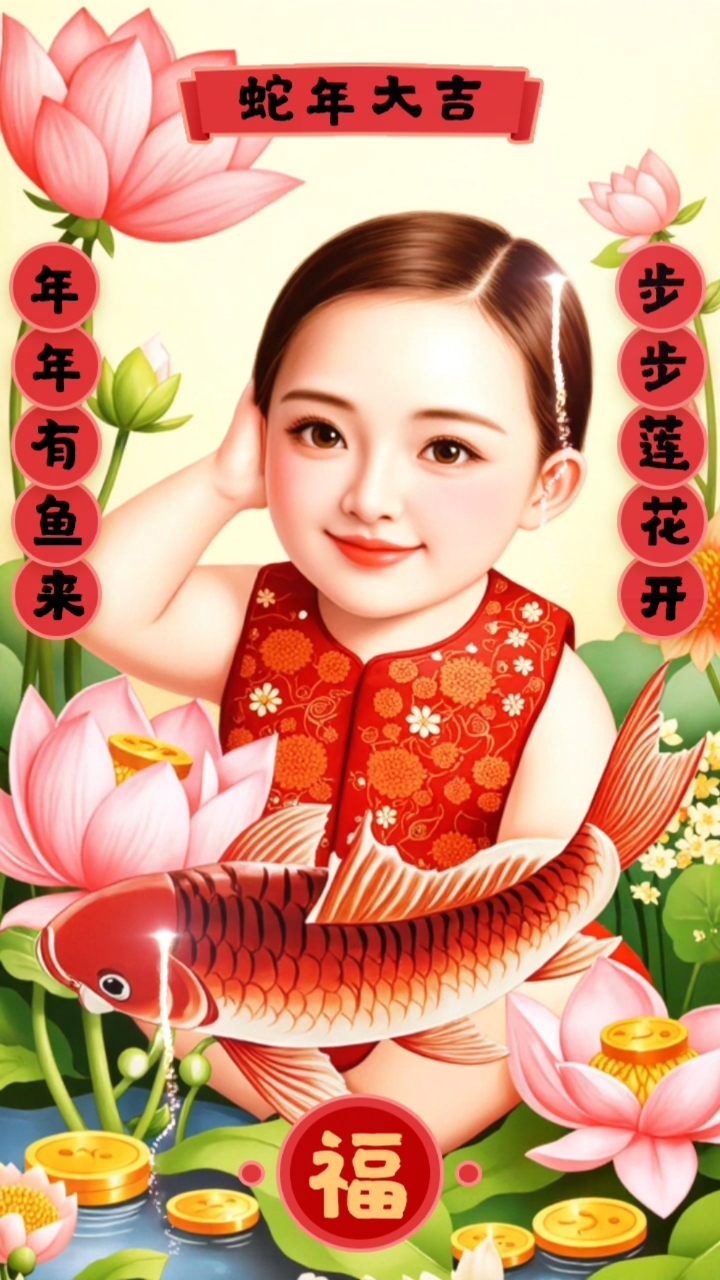 新年祝福年年有鱼