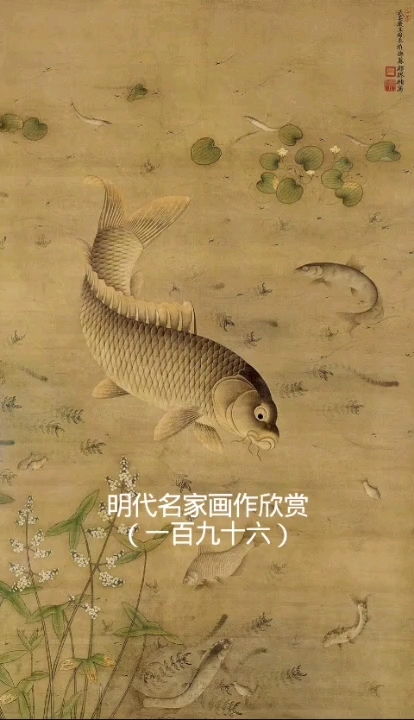 明代名家画作欣赏(一百九十六)《鱼藻图》