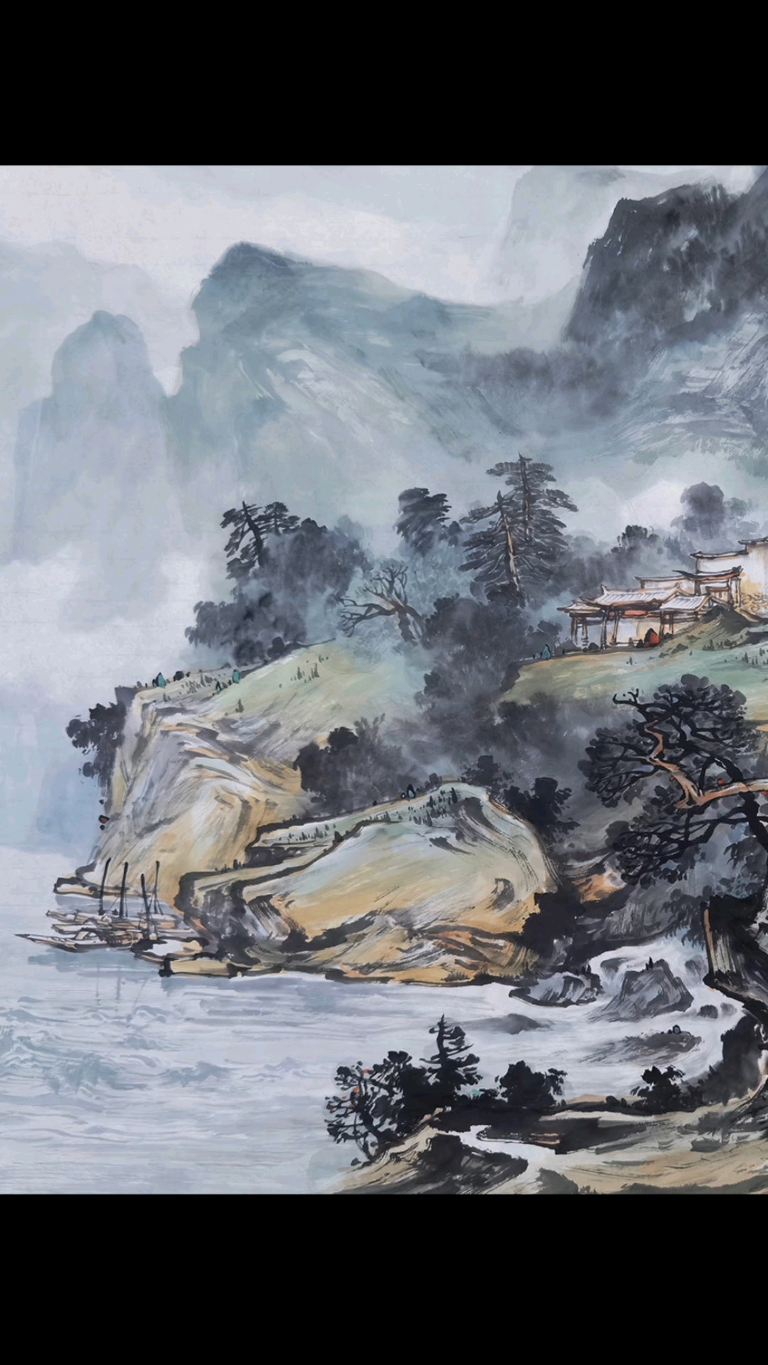 闲时煮茶落暑天#山水画 #国画教学 #水墨 